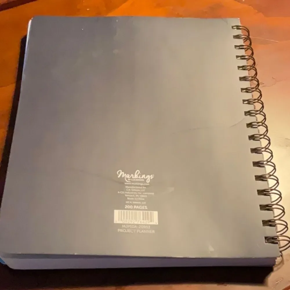 Project Planner Spiral Notebook Planner New with Tags